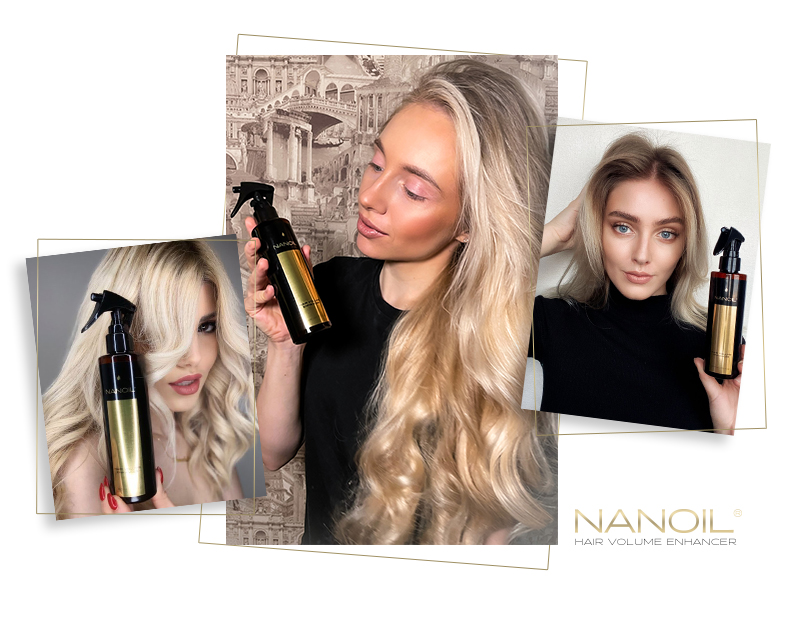 Nanoil spray para um cabelo mais volumoso